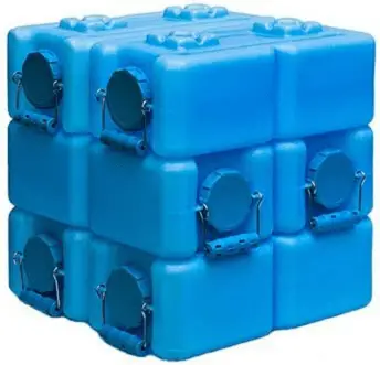 water, brick, container, blue