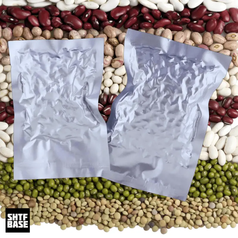 mylar, beans, bag