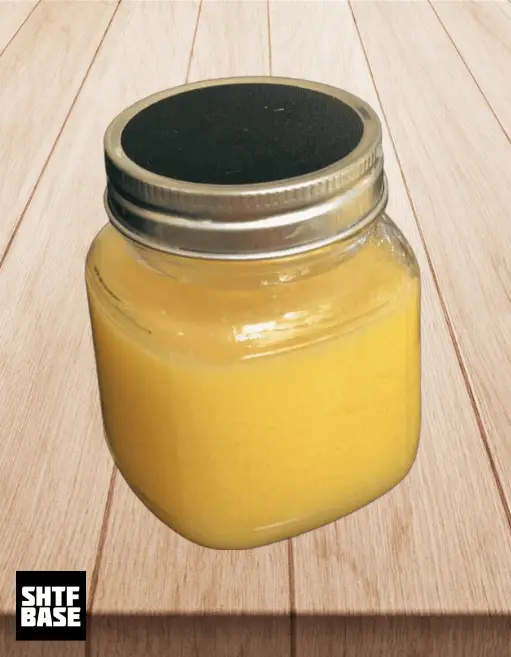 ghee, butter, jar