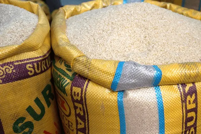 rice, bag, food