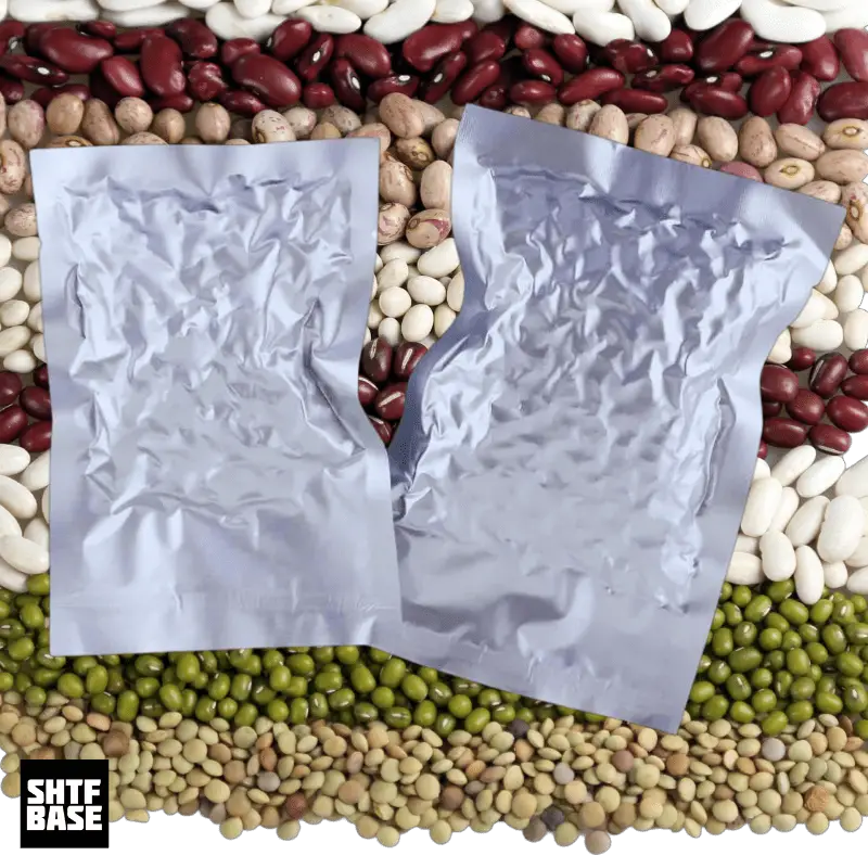 mylar bag, food storage, beans